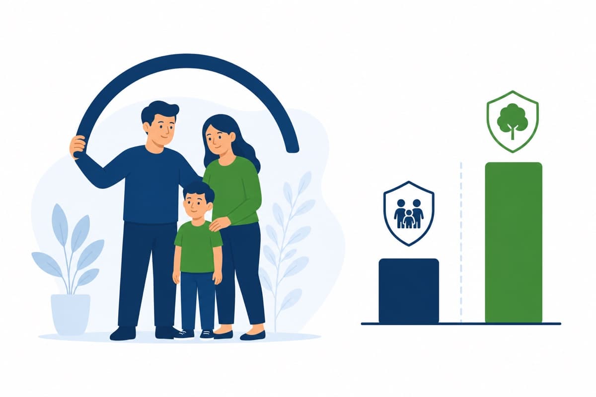 illustration — term vs whole life comparison